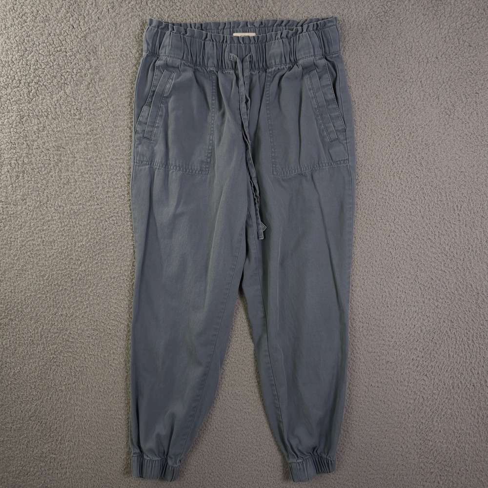Ann Taylor LOFT Pants Womens SP Petite Blue Gray High Rise Jogger Pull On Casual